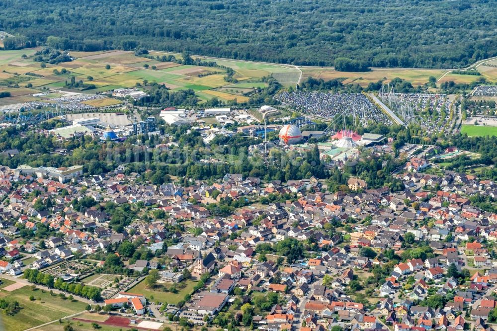 Luftaufnahme Rust - Innenstadtbereich in Rust im Bundesland Baden-Württemberg, Deutschland