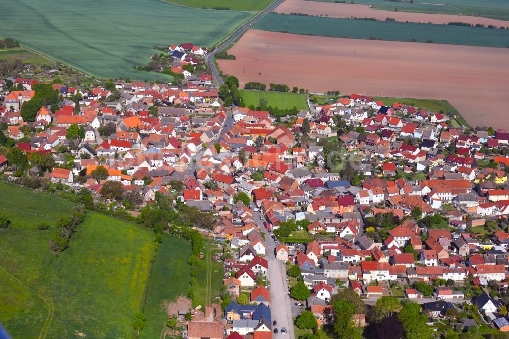 Luftbild Auleben - Innenstadtbereich am Stadtrand mit landwirtschaftlichen Feldern in Auleben im Bundesland Thüringen, Deutschland