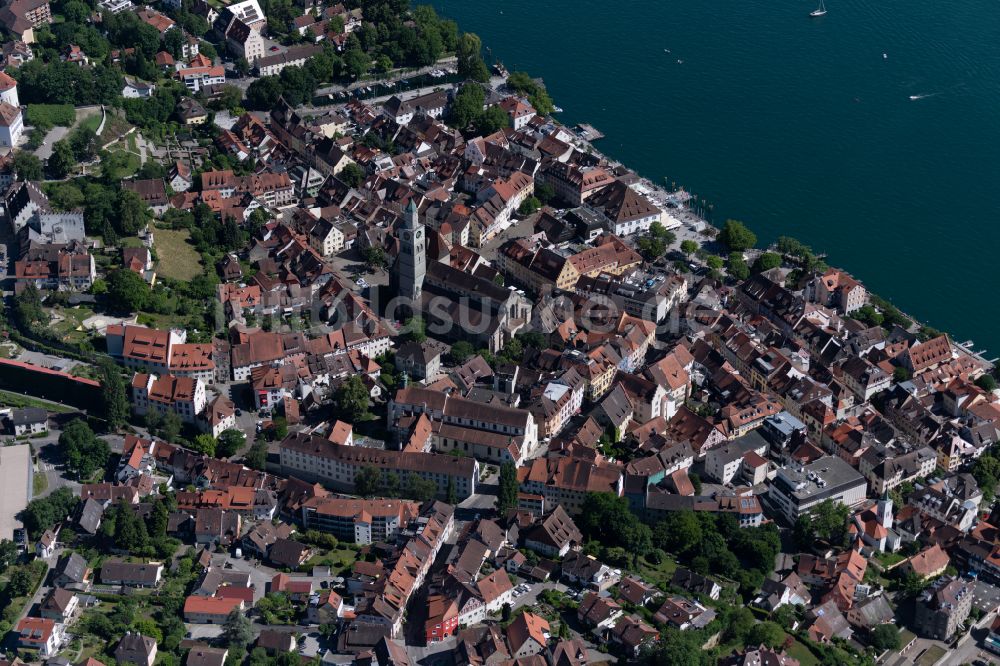 Luftbild Überlingen - Innenstadtbereich an den Uferbereichen des Bodensee in Überlingen im Bundesland Baden-Württemberg, Deutschland