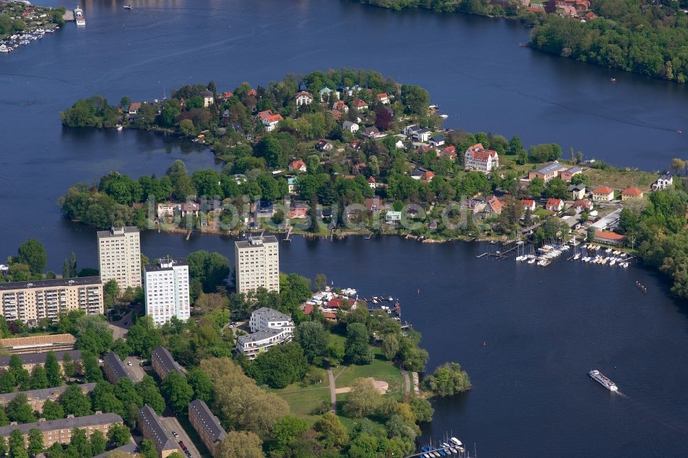 Luftbild Potsdam - Innenstadtbereich an den Uferbereichen Neustädter Havelbucht in Potsdam im Bundesland Brandenburg, Deutschland