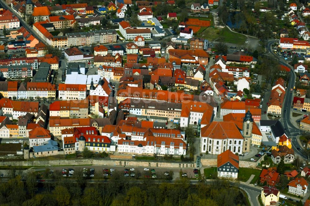 Luftbild Hildburghausen - Innenstadtzentrum in Hildburghausen im Bundesland Thüringen, Deutschland
