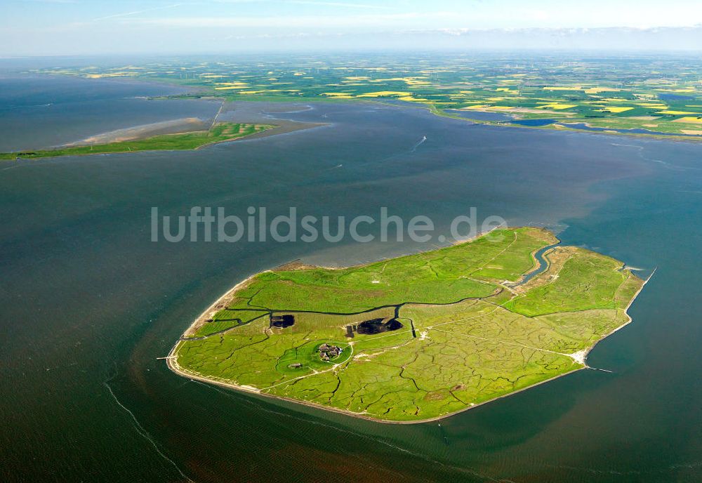 Luftaufnahme Gröde - Insel Hallig Gröde in Schleswig-Holstein
