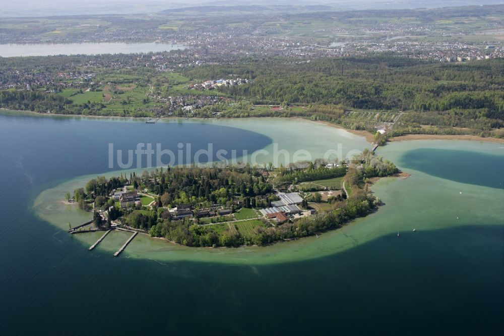 Luftaufnahme Mainau - Insel Mainau im Bodensee in Baden-Württemberg