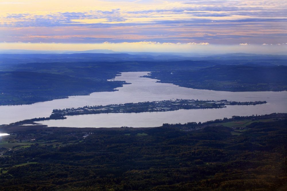 Luftbild Reichenau - Insel Reichenau im Bodensee im Bundesland Baden-Württemberg, Deutschland