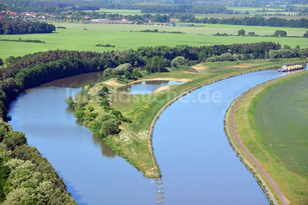 Luftbild Nielebock-Seedorf - Insel Seedorf im Elbe-Havel-Kanal bei Nielebock-Seedorf im Bundesland Sachsen-Anhalt