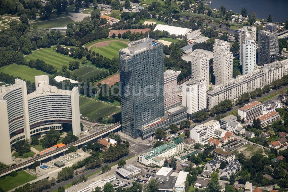 Luftbild Wien - Internationales Zentrum im Innenstadtbereich in Wien in Österreich