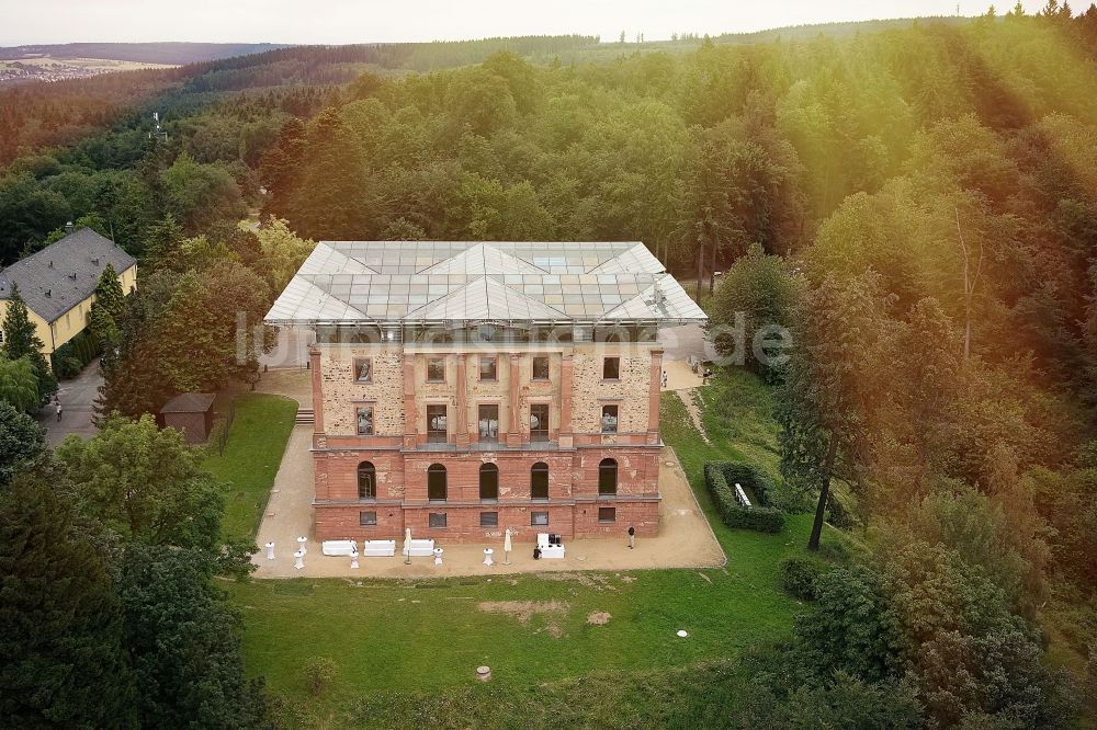 Luftaufnahme Wiesbaden - Jagdschloss Platte in Taunusstein im Ortsteil Nordost in Wiesbaden im Bundesland Hessen