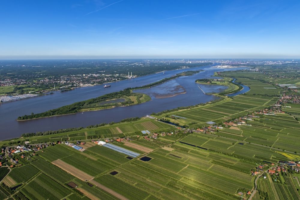 Luftaufnahme Jork - Jork Borstel im Bundesland Niedersachsen, Deutschland