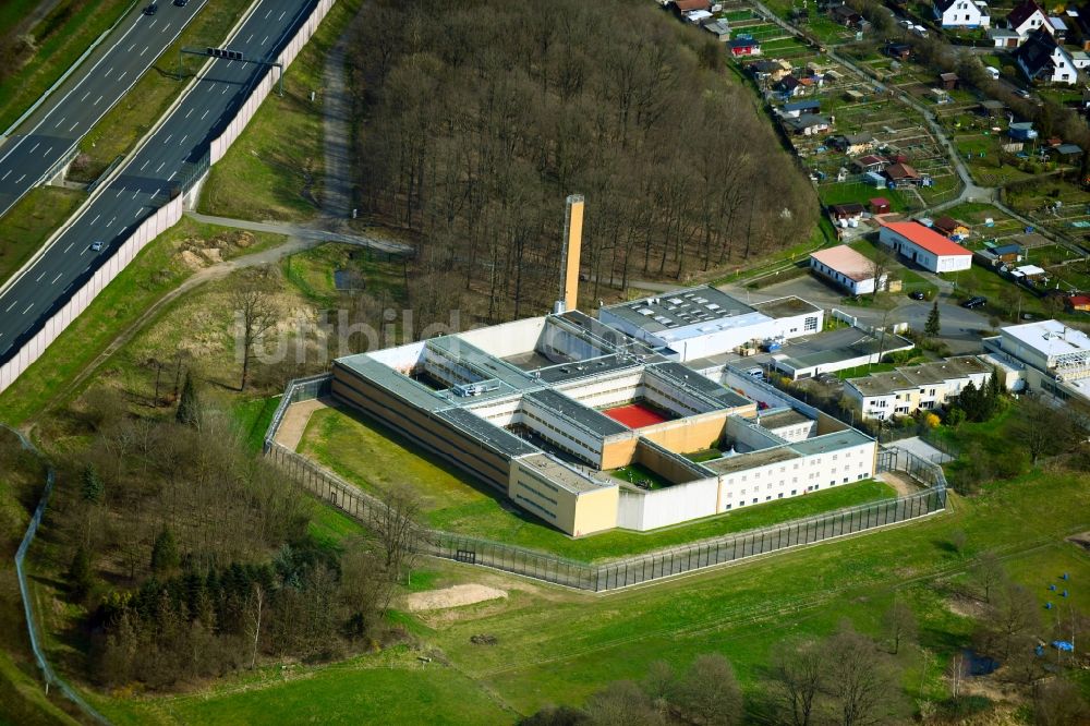 Aschaffenburg aus der Vogelperspektive: Justizvollzugsanstalt in Aschaffenburg im Bundesland Bayern, Deutschland