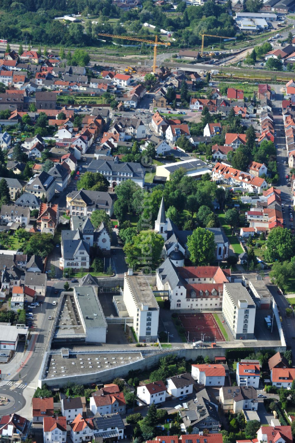 Luftbild Dieburg - Justizvollzugsanstalt JVA in Dieburg im Bundesland Hessen, Deutschland