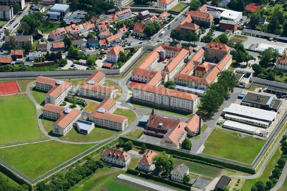 Bayreuth von oben - Justizvollzugsanstalt JVA Justizvollzugsanstalt St. Georgen-Bayreuth in Bayreuth im Bundesland Bayern, Deutschland