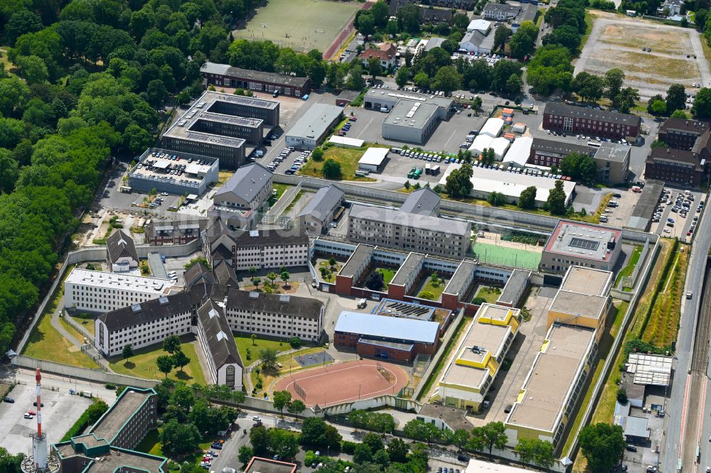 Bochum von oben - Justizvollzugsanstalt JVA an der Krümmede in Bochum im Bundesland Nordrhein-Westfalen, Deutschland