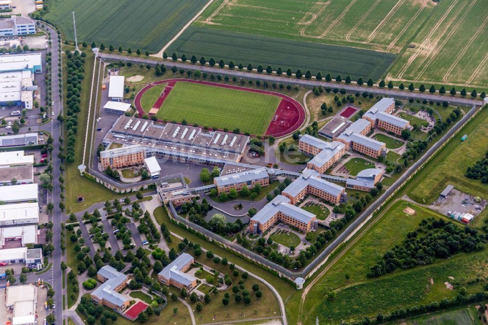 Luftaufnahme Würzburg - Justizvollzugsanstalt JVA im Ortsteil Lengfeld in Würzburg im Bundesland Bayern, Deutschland