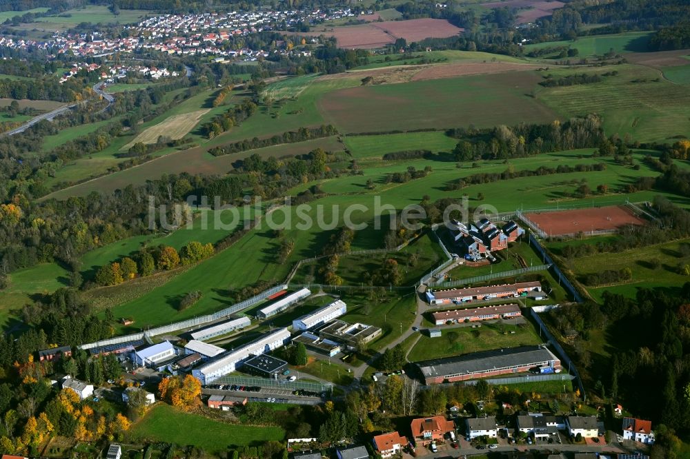Luftaufnahme Ottweiler - Justizvollzugsanstalt JVA in Ottweiler im Bundesland Saarland, Deutschland