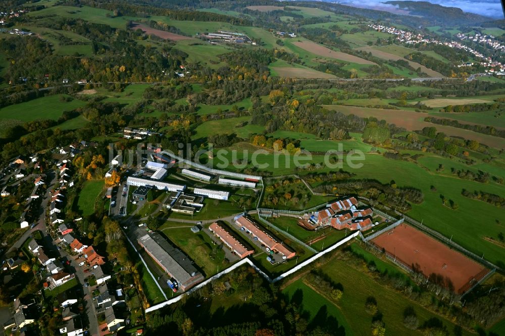 Ottweiler aus der Vogelperspektive: Justizvollzugsanstalt JVA in Ottweiler im Bundesland Saarland, Deutschland
