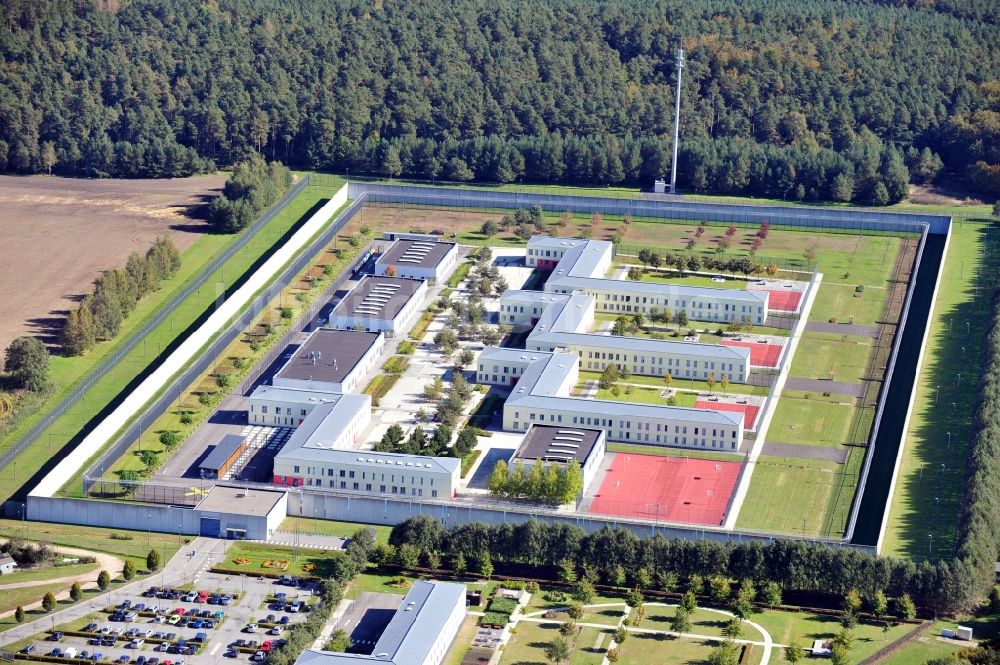 Luftbild Wulkow - Justizvollzugsanstalt Nord-Brandenburg Teilanstalt Neuruppin-Wulkow in Wulkow im Bundesland Brandenburg, Deutschland