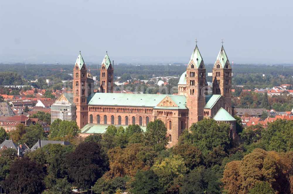 SPEYER von oben - Kaiser- und Mariendom zu Speyer