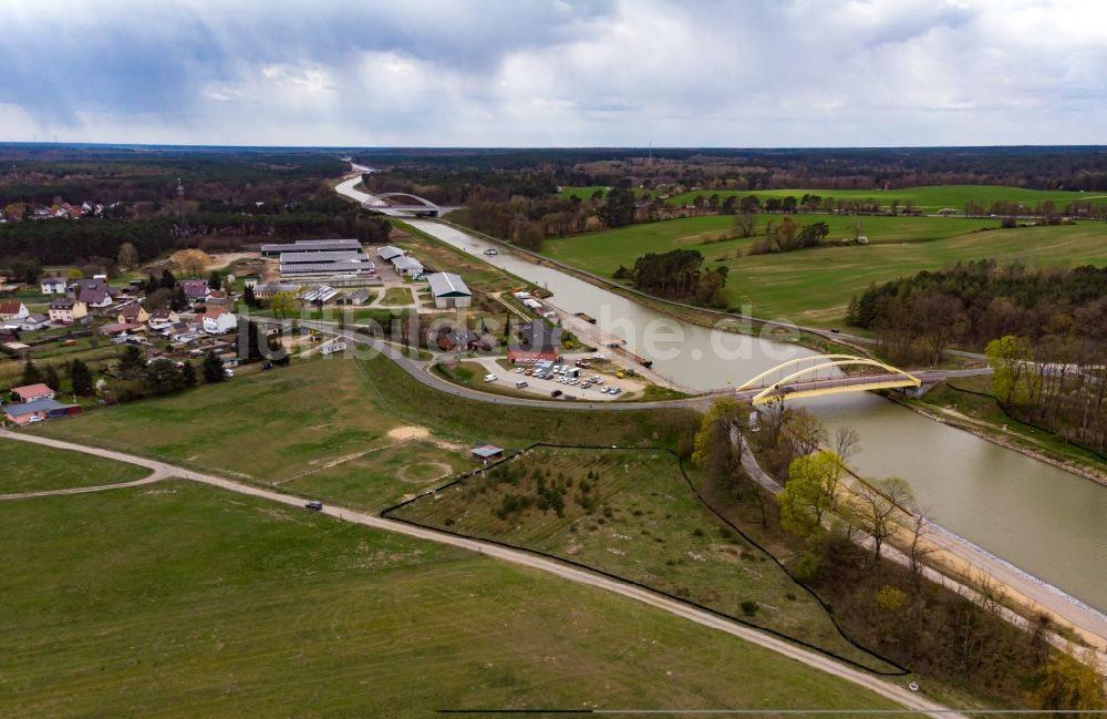 Finowfurt aus der Vogelperspektive: Kanalverlauf und Uferbereiche Oder-Havel-Kanal in Finowfurt im Bundesland Brandenburg