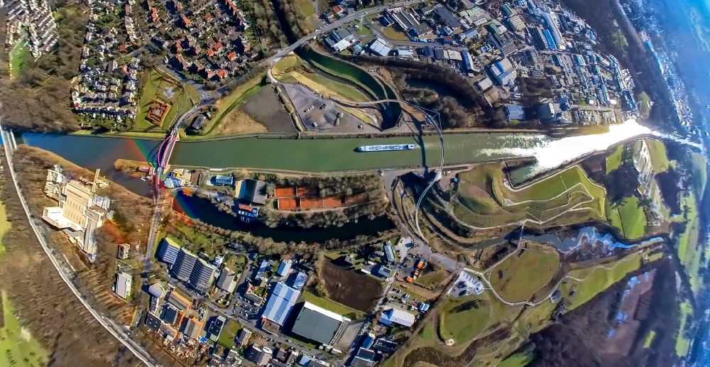 Luftbild Habinghorst - Kanalverlauf und Uferbereiche des Verbindungskanales Rhein-Herne-Kanal in Habinghorst im Bundesland Nordrhein-Westfalen, Deutschland