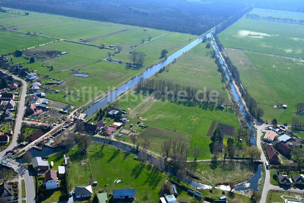 Luftbild Banzkow - Kanalverlauf und Uferbereiche des Verbindungskanales Störkanal - Wasserstraße in Banzkow im Bundesland Mecklenburg-Vorpommern, Deutschland