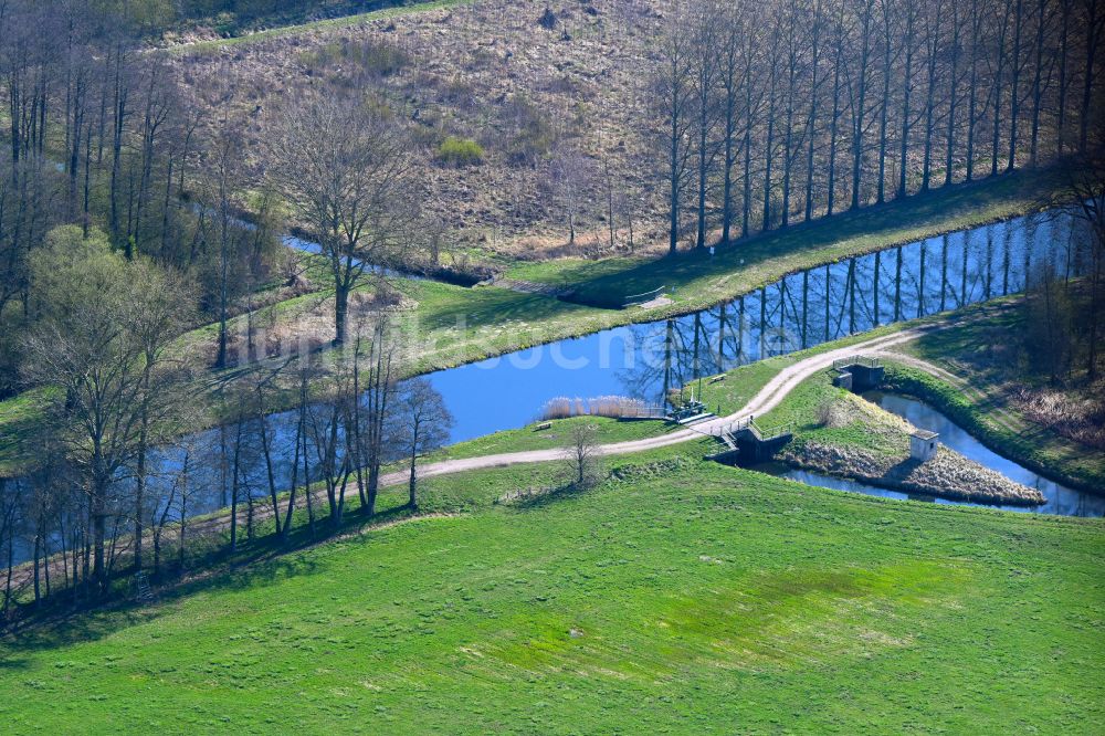 Luftbild Banzkow - Kanalverlauf und Uferbereiche des Verbindungskanales Störkanal - Wasserstraße in Banzkow im Bundesland Mecklenburg-Vorpommern, Deutschland