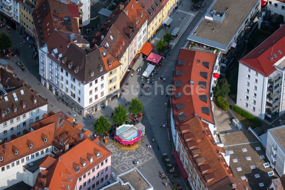 Luftaufnahme Würzburg - Karussell an der Eichhornstraße - Spiegelstraße in Würzburg im Bundesland Bayern, Deutschland