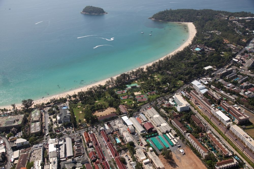 Luftbild Karon - Kata Beach vor der Stadt Karon auf der Insel Phuket in Thailand