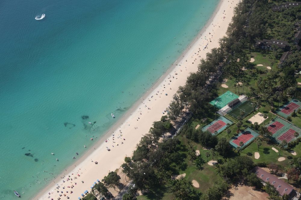 Karon von oben - Kata Beach vor der Stadt Karon auf der Insel Phuket in Thailand