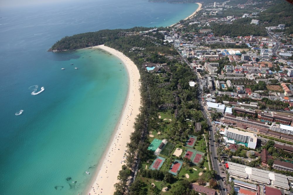 Luftbild Karon - Kata Beach vor der Stadt Karon auf der Insel Phuket in Thailand