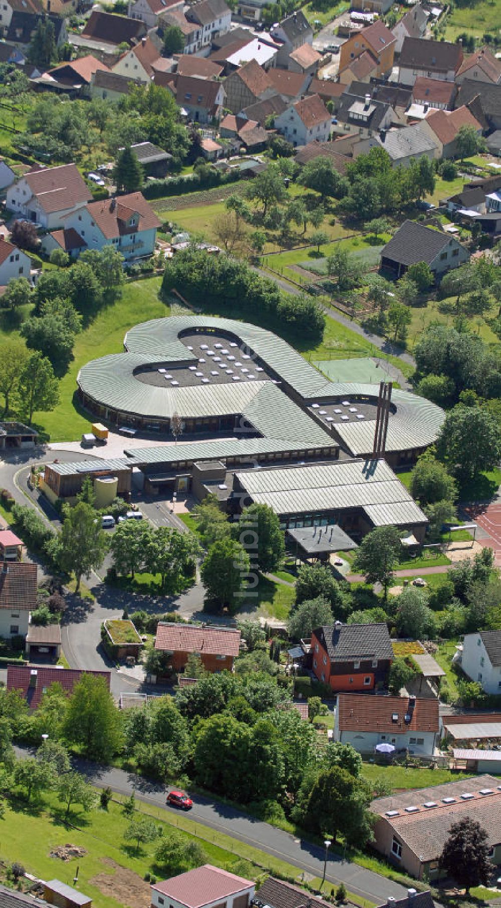 Fuchsstadt von oben - Katharinen-Schule Fuchsstadt