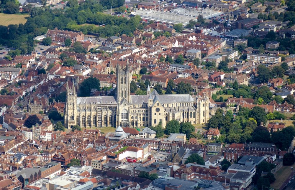 Luftbild Canterbury - Kathedrale von Canterbury in England, Vereinigtes Königreich
