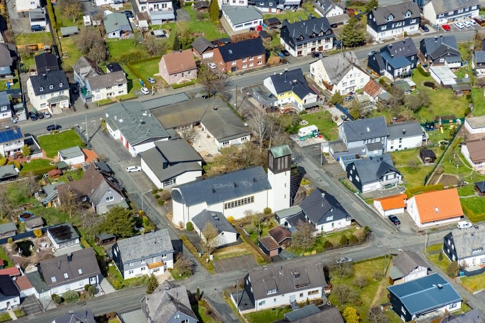 Luftbild Wilnsdorf - Katholische Kirche in Wilnsdorf im Bundesland Nordrhein-Westfalen, Deutschland
