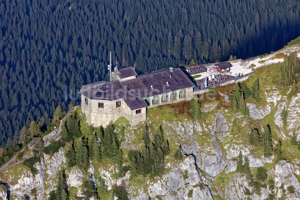 Berchtesgaden aus der Vogelperspektive: Kehlsteinhaus auf dem Obersalzberg in Berchtesgaden im Bundesland Bayern