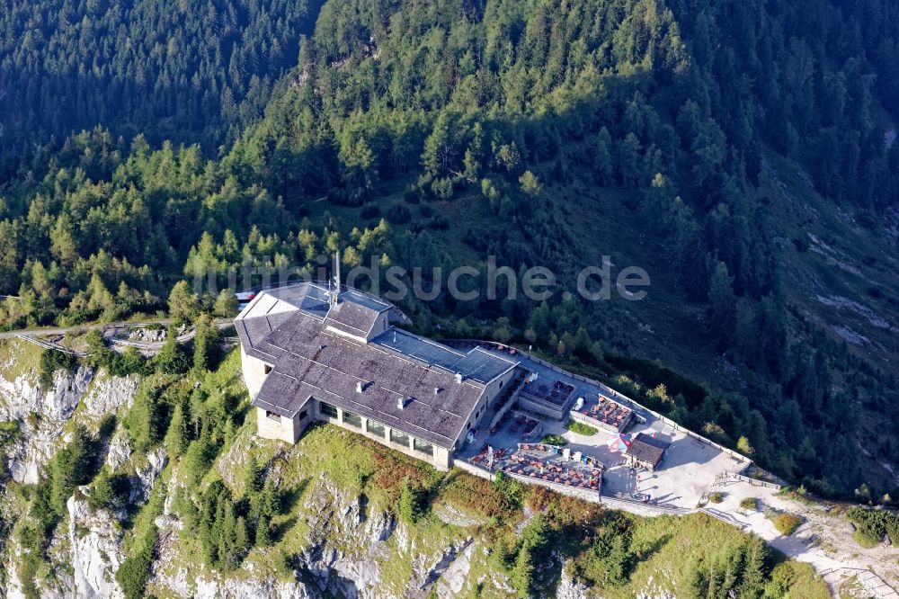 Berchtesgaden aus der Vogelperspektive: Kehlsteinhaus auf dem Obersalzberg in Berchtesgaden im Bundesland Bayern