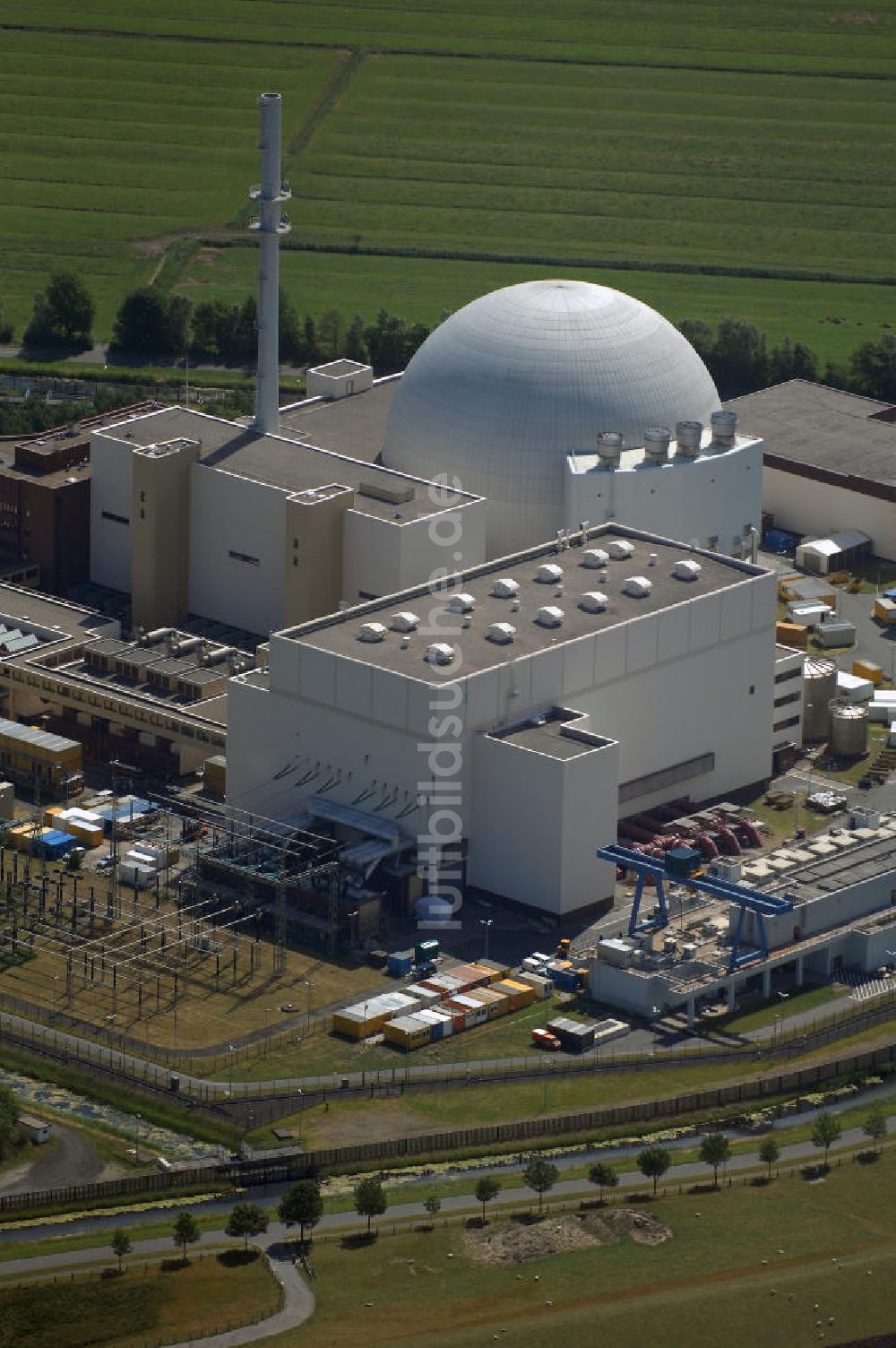Luftbild Brokdorf - Kernkraftwerk / Atomkraftwerk Brokdorf KBR