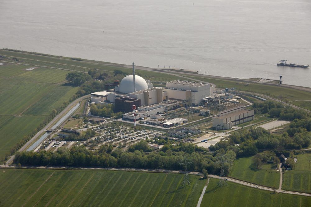 Brokdorf von oben - Kernkraftwerk Brokdorf in Schleswig Holstein