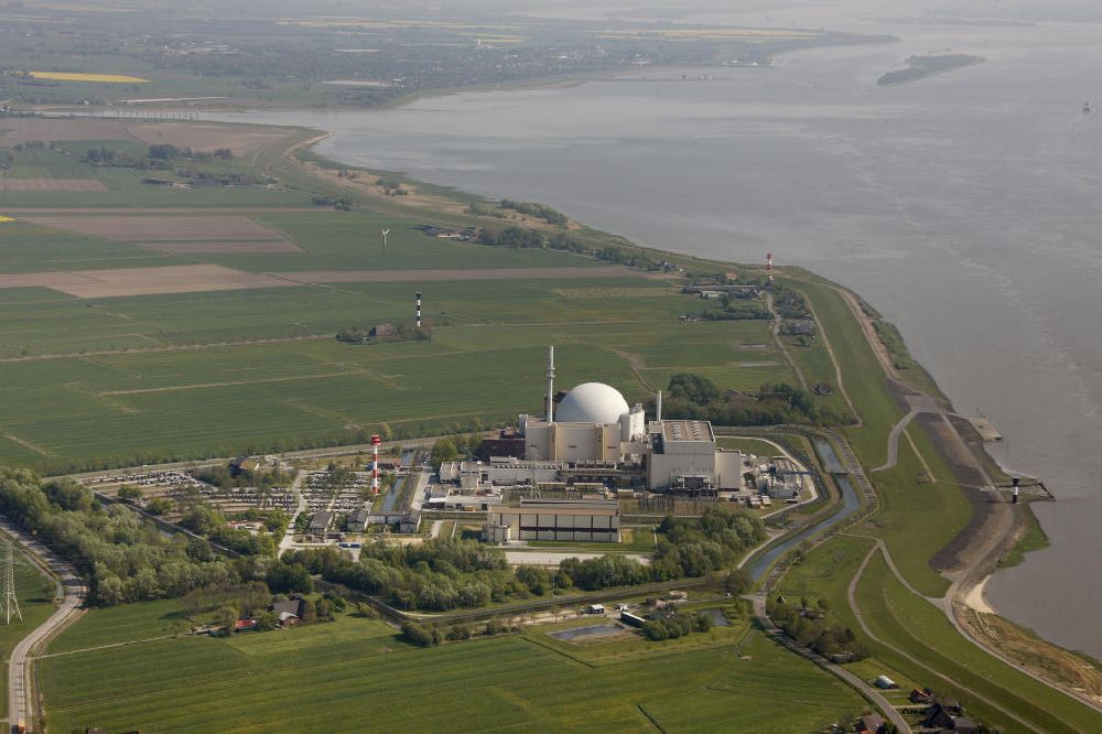 Luftaufnahme Brokdorf - Kernkraftwerk Brokdorf in Schleswig Holstein