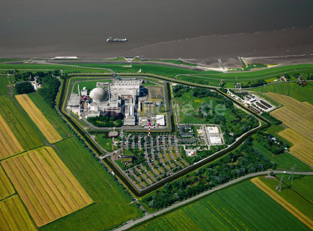 Luftaufnahme Brokdorf - Kernkraftwerk Brokdorf in Schleswig Holstein
