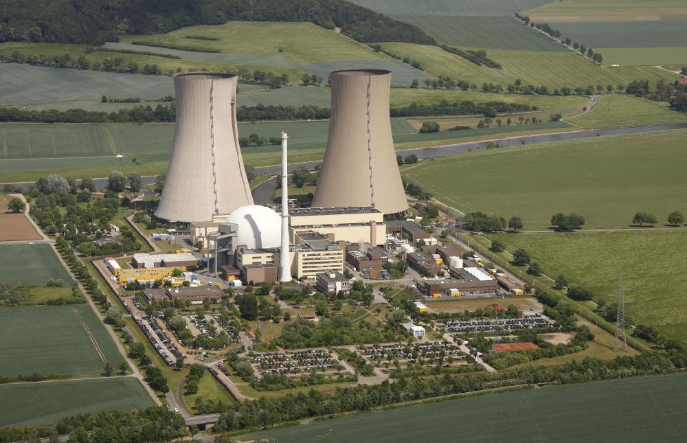 Grohnde von oben - Kernkraftwerk Grohnde / Niedersachsen