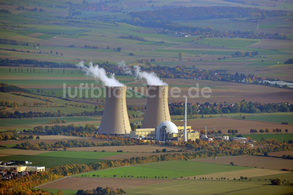 Grohnde aus der Vogelperspektive: Kernkraftwerk in Grohnde im Bundesland Nordrhein-Westfalen