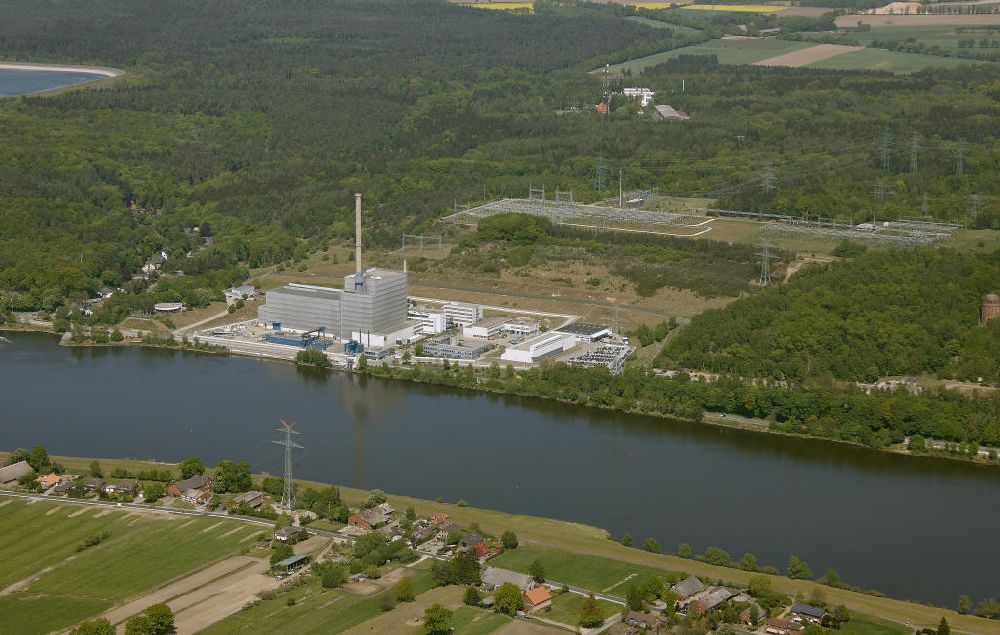 Luftaufnahme KRÜMMEL / GEESTHACHT - Kernkraftwerk Krümmel / Geesthacht in Schleswig-Holstein