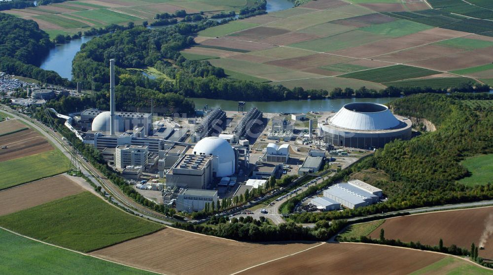 Luftaufnahme Neckarwestheim - Kernkraftwerk Neckarwestheim