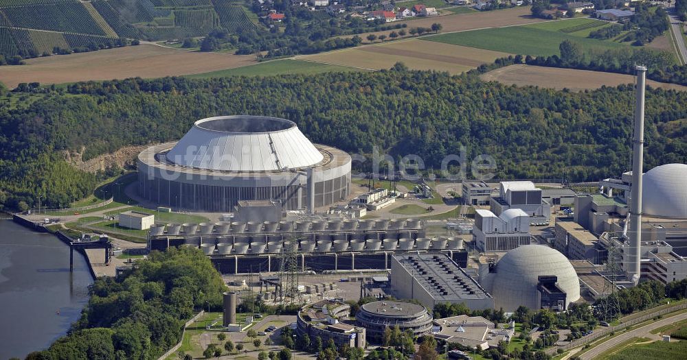 Neckarwestheim aus der Vogelperspektive: Kernkraftwerk Neckarwestheim