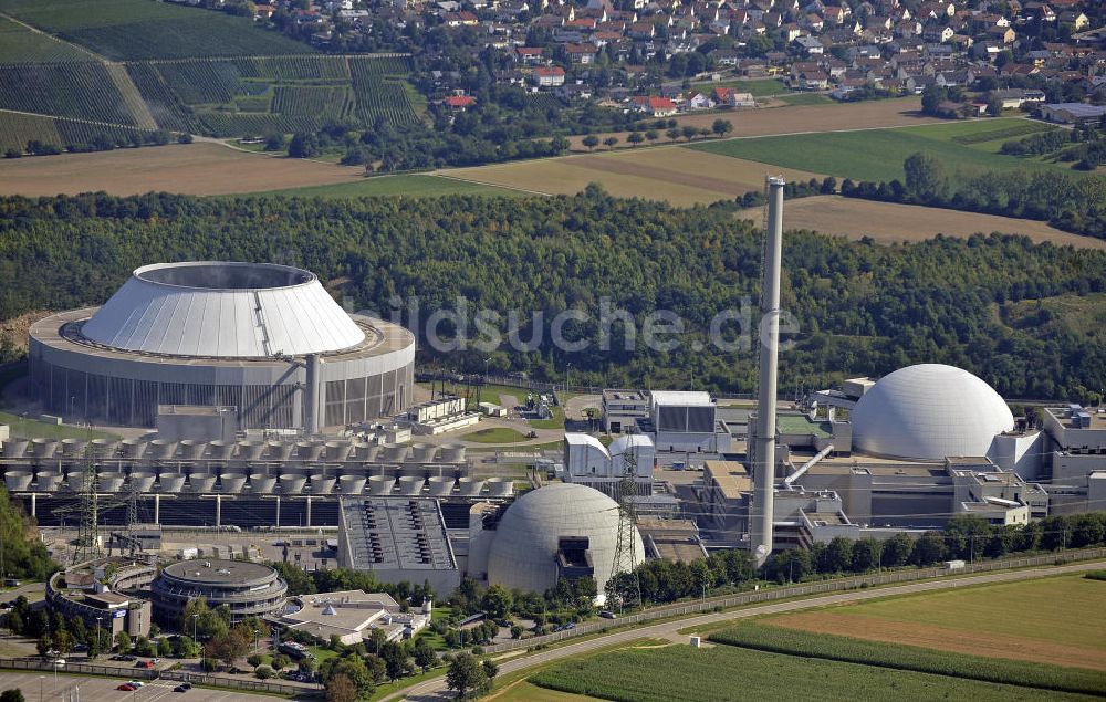 Luftbild Neckarwestheim - Kernkraftwerk Neckarwestheim