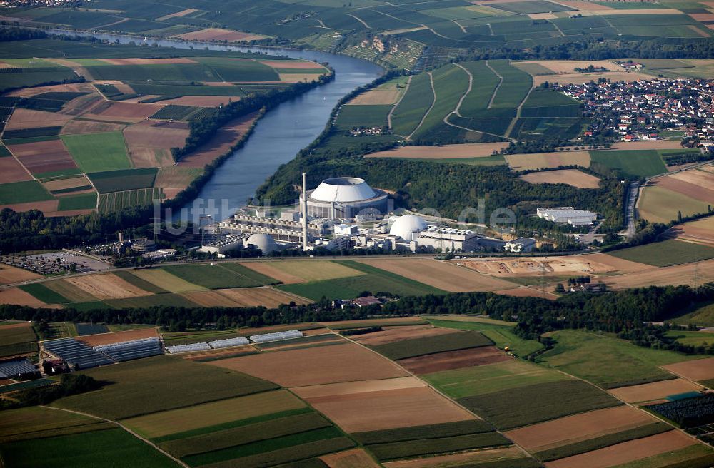 Luftaufnahme Neckarwestheim - Kernkraftwerk in Neckarwestheim