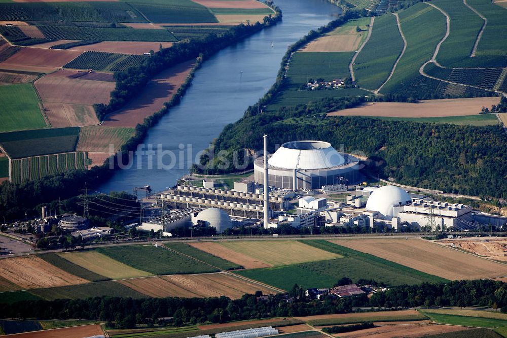 Neckarwestheim von oben - Kernkraftwerk in Neckarwestheim