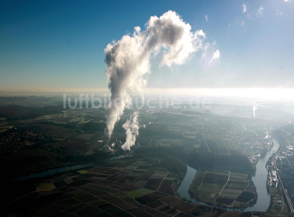 Luftbild Neckarwestheim - Kernkraftwerk in Neckarwestheim