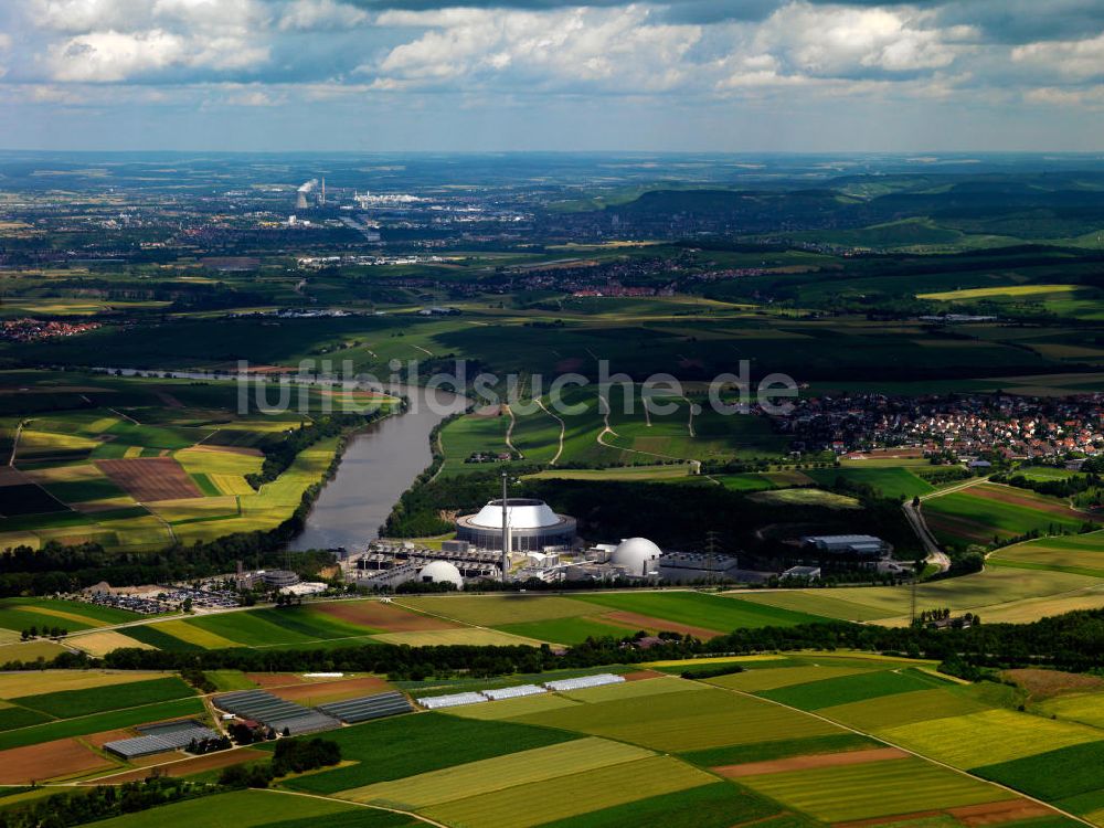 Neckarwestheim von oben - Kernkraftwerk in Neckarwestheim