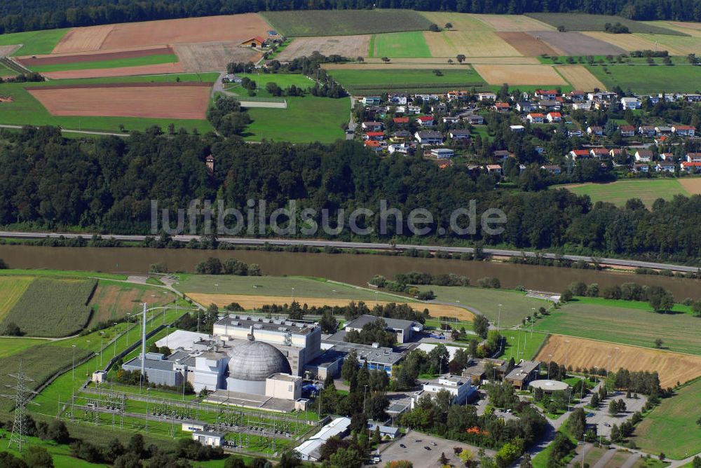 Luftbild Obrigheim - Kernkraftwerk in Obrigheim