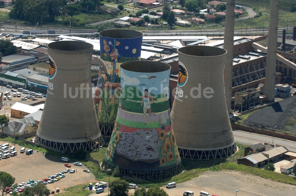 Bloemfontein aus der Vogelperspektive: Kühltürme des Kraftwerkes in Bloemfontein in Free State, Südafrika